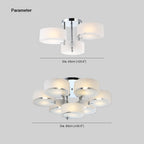Arisha  Flush Mount Ceiling Light   Glass  White Modern Round Hallway