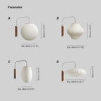 Ritta  Indoor Wall Lamp   Wood Living Room Modern Fabric  Round