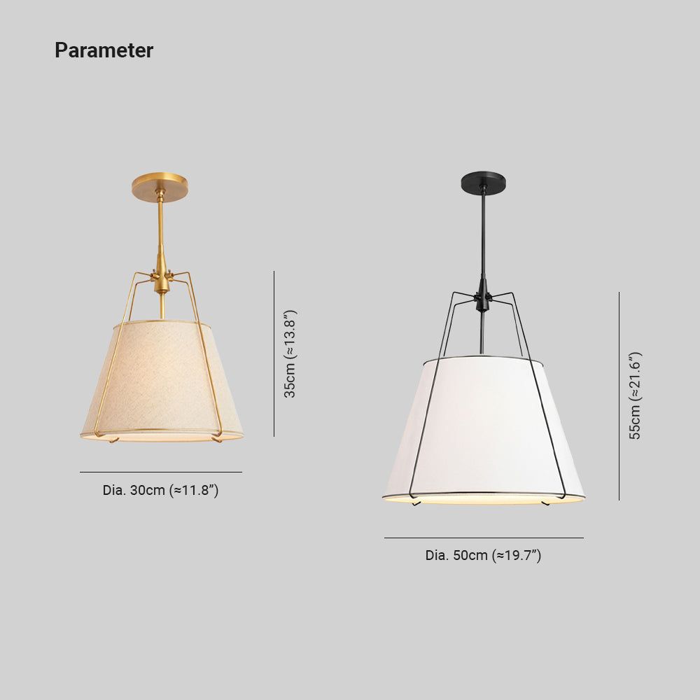 Ritta  Pendant Light  Fabric Dinging Room Modern Conical