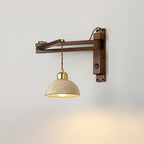 Wall Lamp with Travertine Cylinder Shade for Minimalist Ambiance