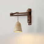 Wall Lamp with Travertine Cylinder Shade for Minimalist Ambiance