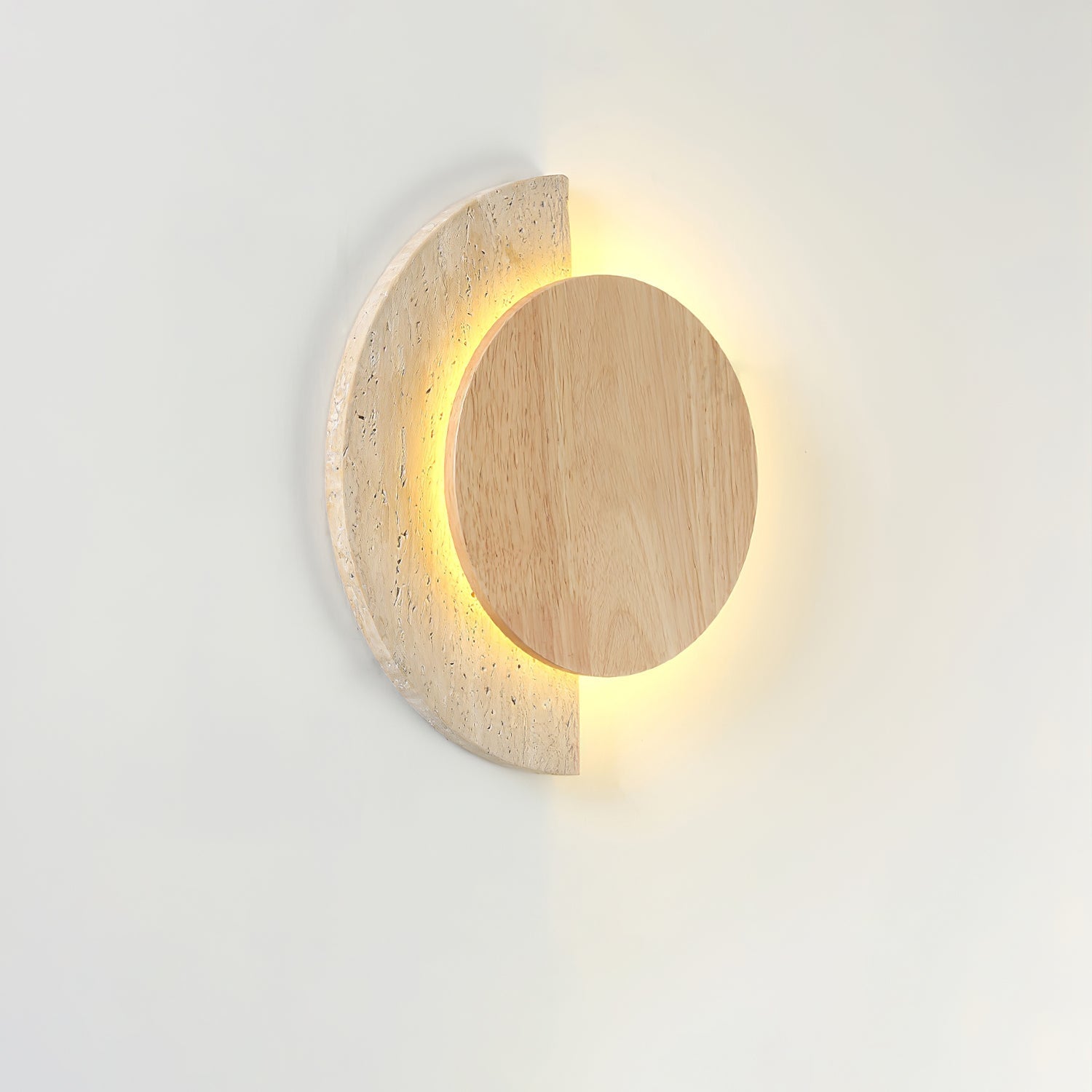 Coraeen Wall Light Demi-Lune in Travertine - Kingsley Beaumont