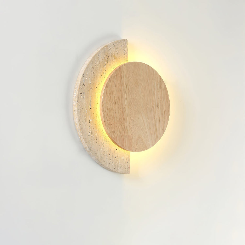 Coraeen Wall Light Demi-Lune in Travertine - Kingsley Beaumont