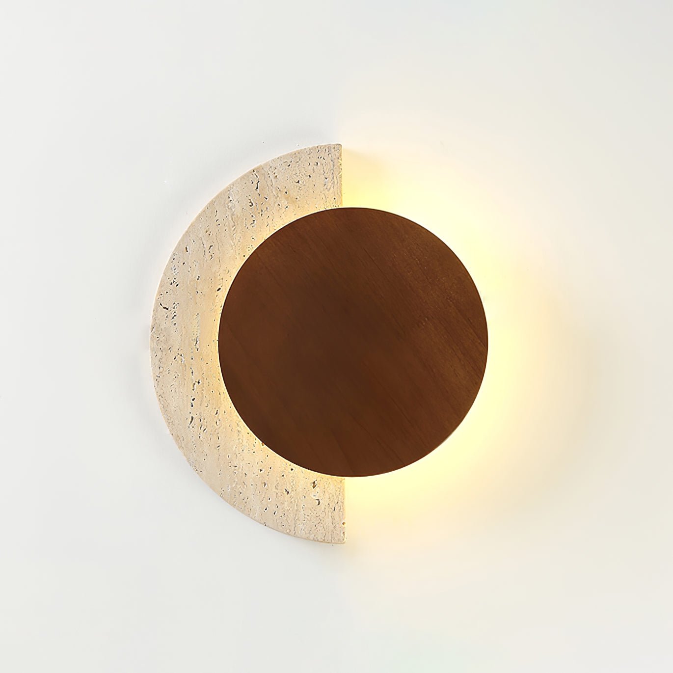 Coraeen Wall Light Demi-Lune in Travertine - Kingsley Beaumont