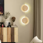 Coraeen Wall Light Demi-Lune in Travertine - Kingsley Beaumont