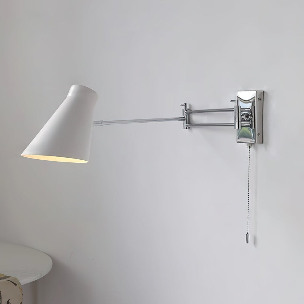 Wall Lamp Swing Arm Chrome Adjustable Industrial