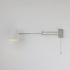 Wall Lamp Swing Arm Chrome Adjustable Industrial