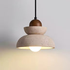 Zophaos Tiered-Cloche Travertine Pendant Light - Kingsley Beaumont