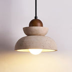Zophaos Tiered-Cloche Travertine Pendant Light - Kingsley Beaumont