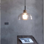 Arisha Minimalist Geometric Glass Pendant Light, Dining Room