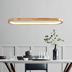 Veon Contemporary Oval Wooden Pendant Light - product image 2