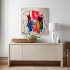 Wall Art Abstract Maximalist Soft Color Impasto