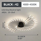 Wesley Flush-Mount Ceiling Light Fireworks, Black/Gold - product image 19