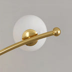 Valentina Modern Arc Multi Head Bubble Floor Lamp Black/Gold