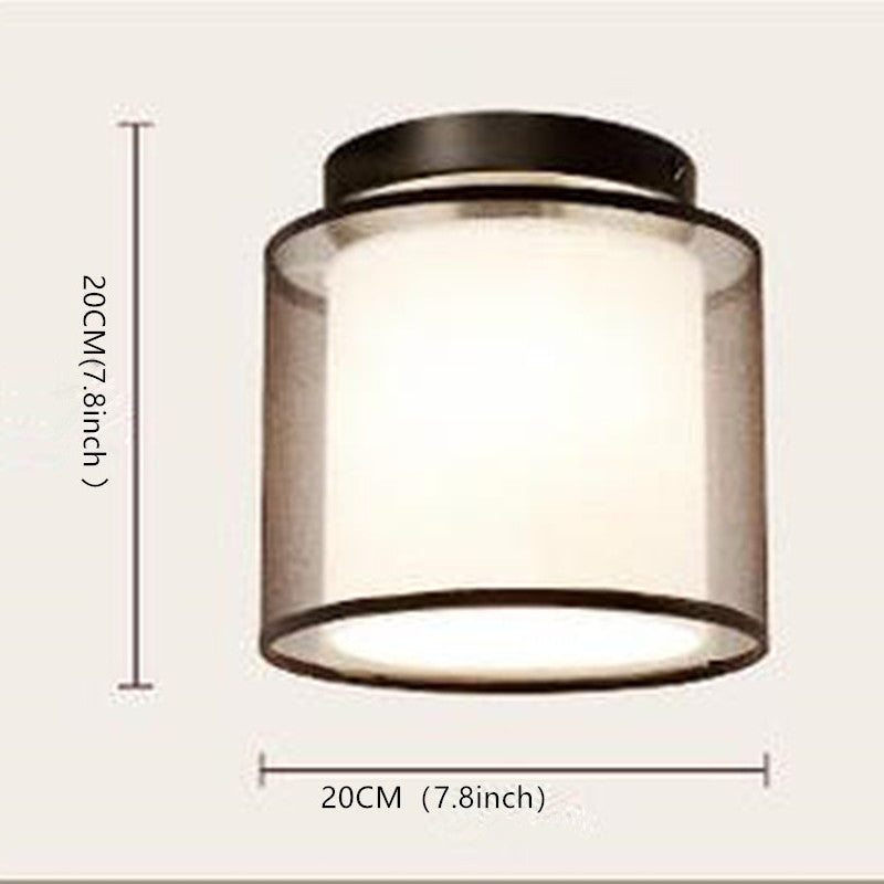 Arisha Modern Metal & Fabric Flush Mount Ceiling Light, 2 Style