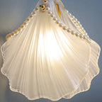 Kristy Art Deco Pearl Shell Metal/ Pendant Light, White