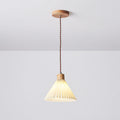 Muto Pendant Light Umbrella Shape Art, Wood, White, Bedroom