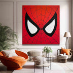 Spiderman Mask Close Up Minimalist Wall Art