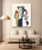 Wall Art Abstract Clean Outline Cartoon