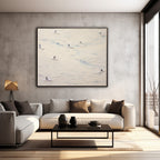 Wall Art Abstract Colorful Skier Winter