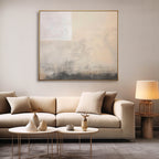 Minimalist Neutral Abstract Painting Textured Beige