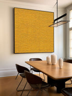 Textured Minimalist Wall Art Solid Mustard Yellow