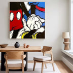 Pop Art Mickey and Donald Hands Graffiti Painting