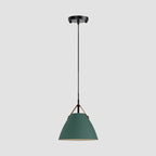 Valentina Modern Frisbee Shaped Metal Pendant Light, Black/White