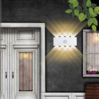 Ray Modern Simple Metal/ Fixtures Up And Down LED Light Wall Lamp, Black/White