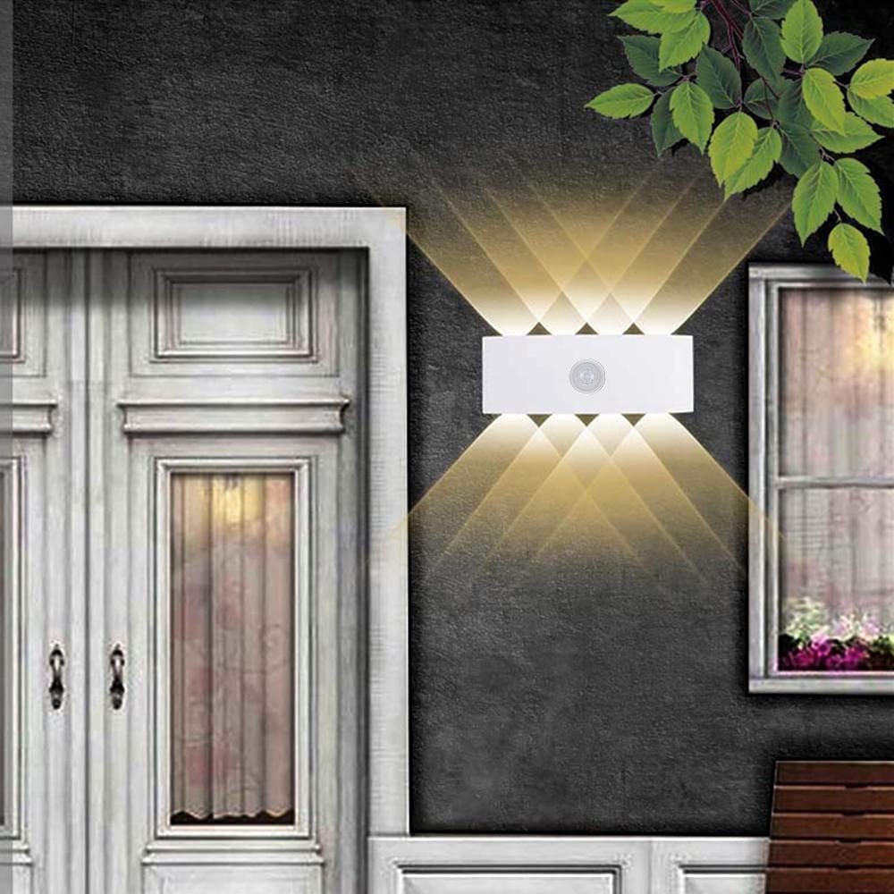 Ray Modern Simple Metal/ Fixtures Up And Down LED Light Wall Lamp, Black/White