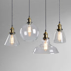 June Industrial Glass Pendant Light Clear/Amber/Smoke Grey