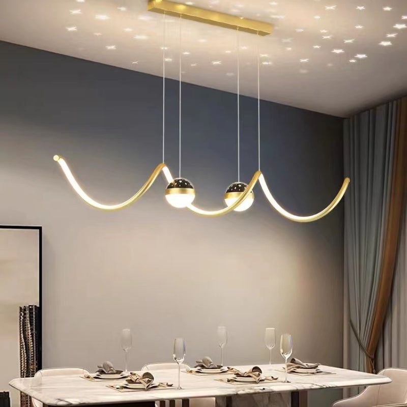 Arisha Nordic Globe Wavy Metal/ Pendant Light