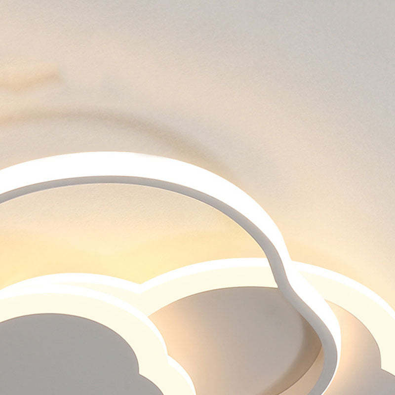 Arisha Modern Ceiling Light Hollow, Cloud Shape, White/Pink
