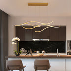 Arisha Pendant Light, Multi-Curved, Black/Gold