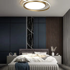 Arisha Modern Multi Orbit Flush Mount Ceiling Light, Black/Gold