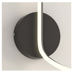 Arisha Modern LED Art Interior Wall Light Spiral, Black & White