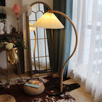 Muto Unique LED Floor Lamp, Wood/Metal, Living Room
