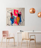 Wall Art Abstract Maximalist Soft Color Impasto