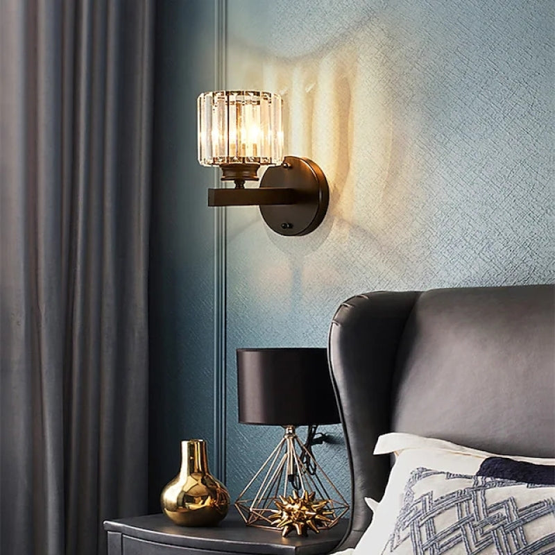 Arisha Modern LED Crystal Wall Lamp Square, Round