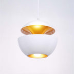 Arisha Metal Modern Pendant Light, Black / White