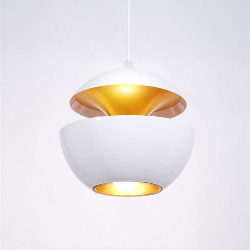 Arisha Metal Modern Pendant Light, Black / White