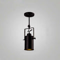 Silva Vintage Adjustable Semi-Flush Mount Ceiling Light, Black