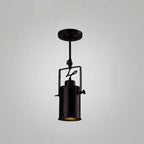 Silva Vintage Adjustable Semi-Flush Mount Ceiling Light, Black