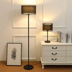 Baines Fabric Lampshade Table & Floor Lamp, 2 Colour