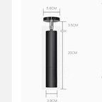 Aria Modern Long Tube Spotlight, Metal, Black/White