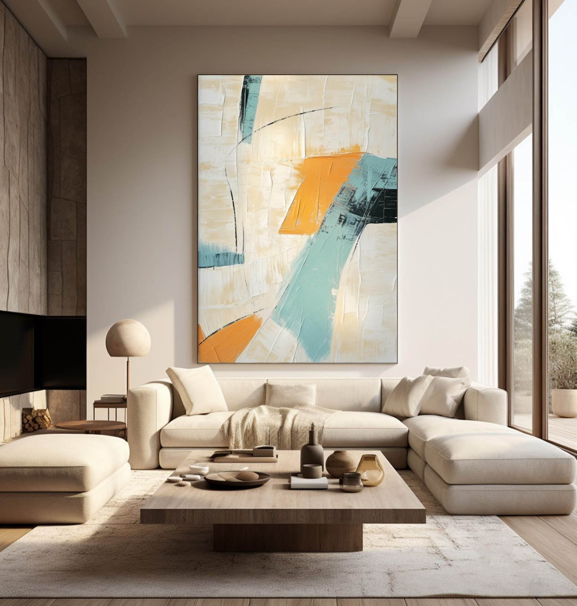Textured Abstract Expressionist Oil Painting