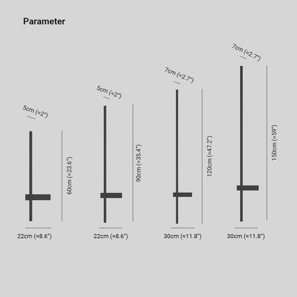 Ray Minimalist Duo-Linear Outdoor Wall Lamp, Black