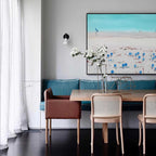 Coastal Beach Scene Oil Painting Horizontal