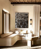 Textured Neutral Dome Relief Painting