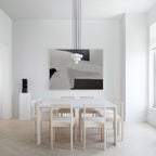 Minimalist Neutral Geometric Abstract Oil Painting